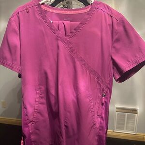 Women's Magenta V-Neck Wrap Tunic Top